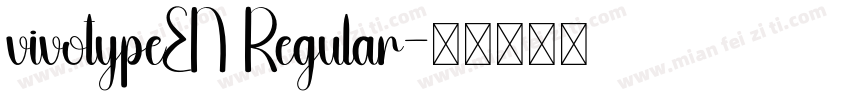 vivotypeEN Regular字体转换